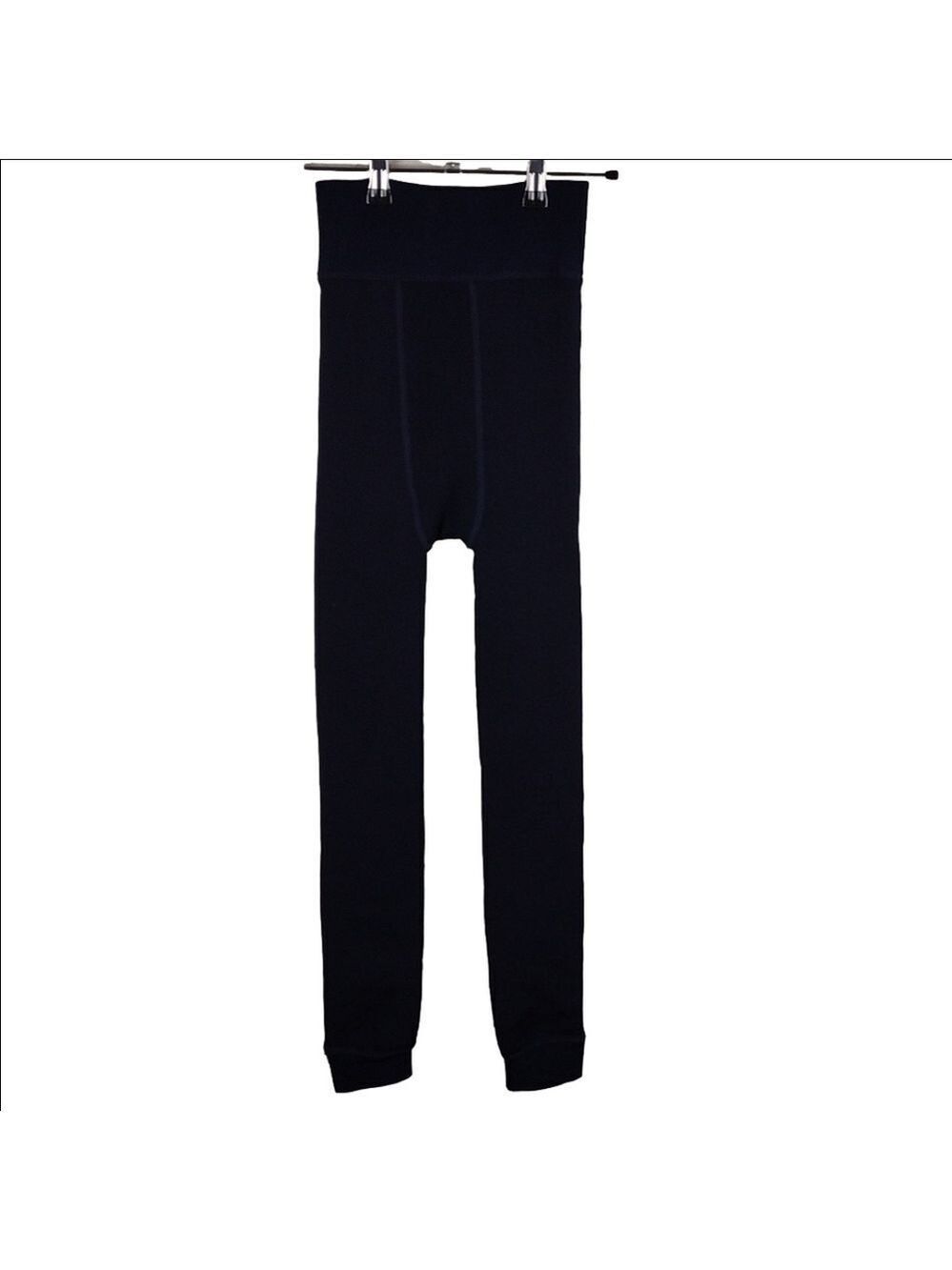 Vince Camuto Black Navy Polyester Blend Fleece Lined High Rise Pull On Leggings